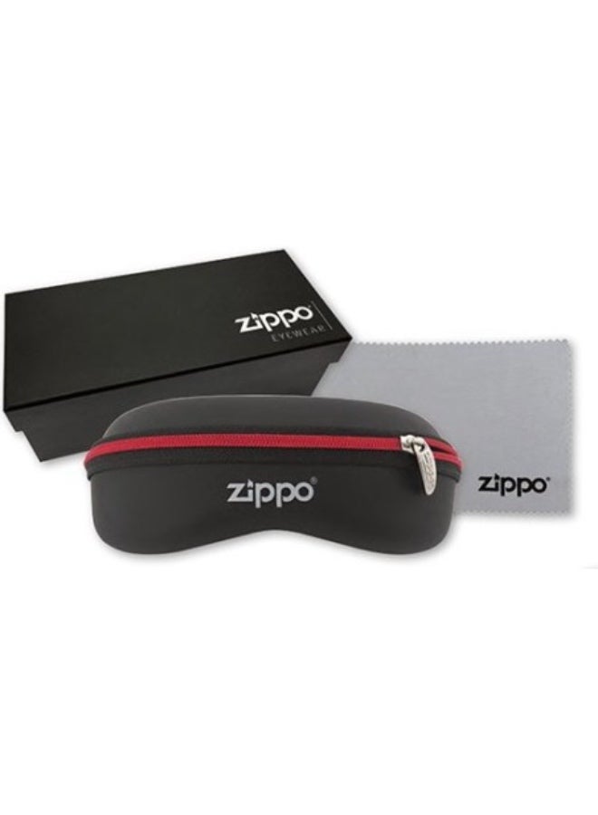 Zippo UV400 Protection Square Sunglasses for Men - Matte Black Frame with Grey Lenses (0B40-01) - Image 2